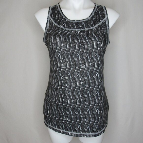 Exofficio Micria Printed Black Print Sport Tank Top Women's L Large - Picture 1 of 8